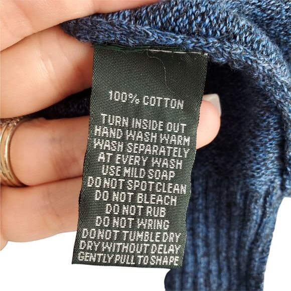 Rodd Gunn Knit Pullover Hoodie Sweatshirt Kingsley Mens XXL 2XL Ribbed Trim Blue - Picture 2 of 4